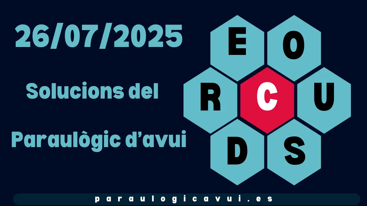 26/07/2025 Solucions del Paraulògic d’avui Tutis