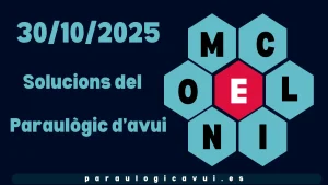 30/10/2025 Solucions del Paraulògic d’avui