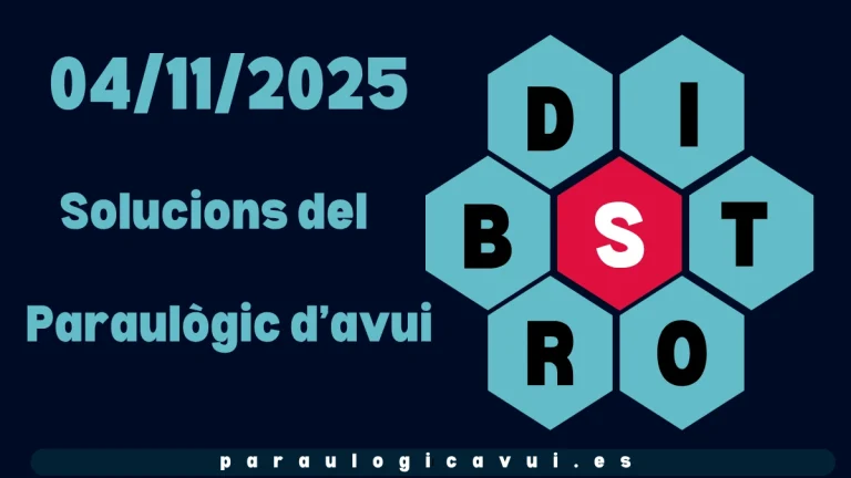 04/11/2025 Solucions del Paraulògic d’avui