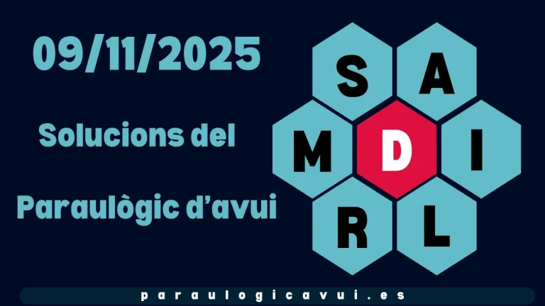 09/11/2025 Solucions del Paraulògic d’avui