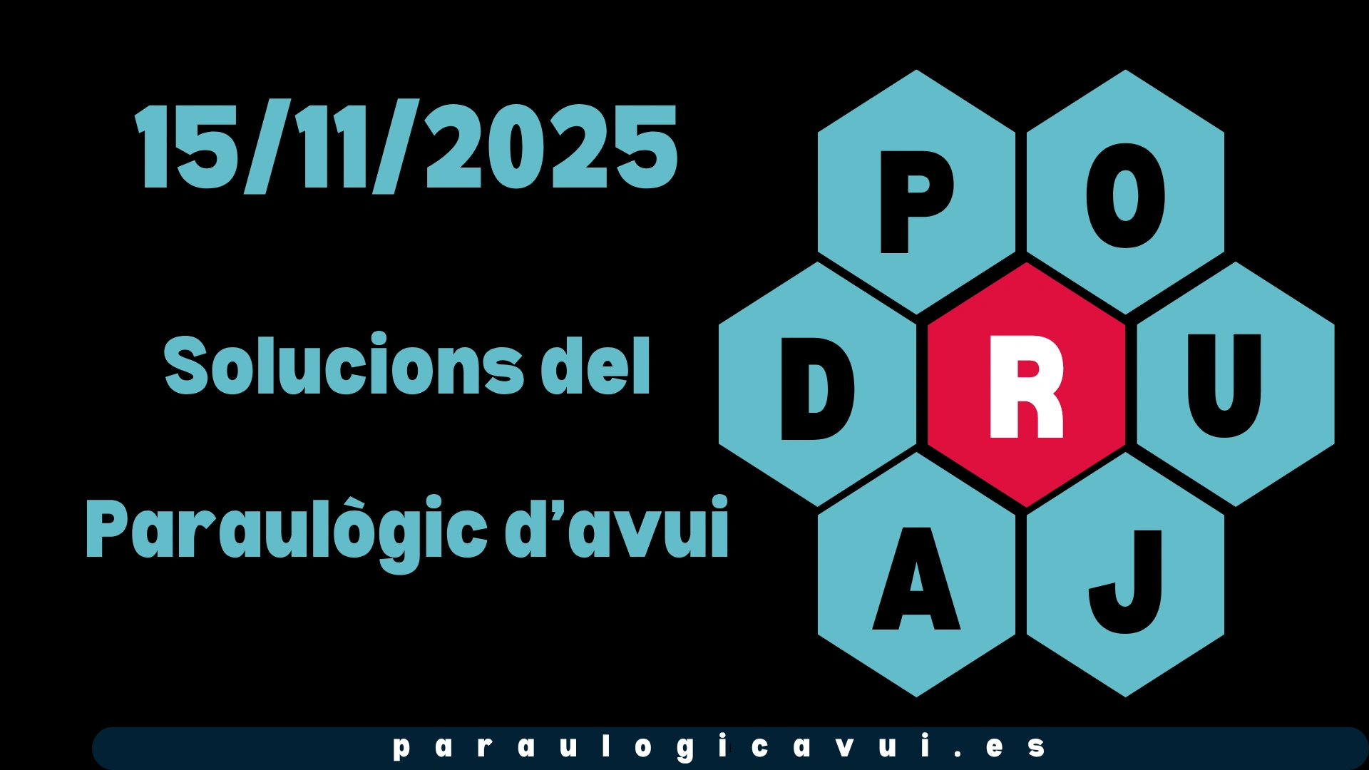 15/11/2025 Solucions del Paraulògic d’avui