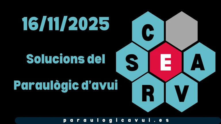 16/11/2025 Solucions del Paraulògic d’avui Tutis