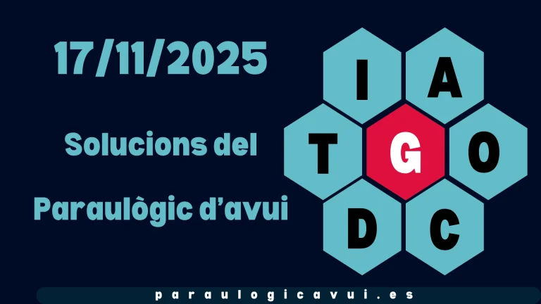 17/11/2025 Solucions del Paraulògic d’avui Tutis
