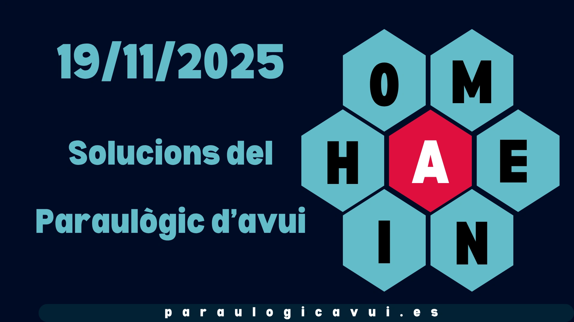 19/11/2025 Solucions del Paraulògic d’avui Tutis