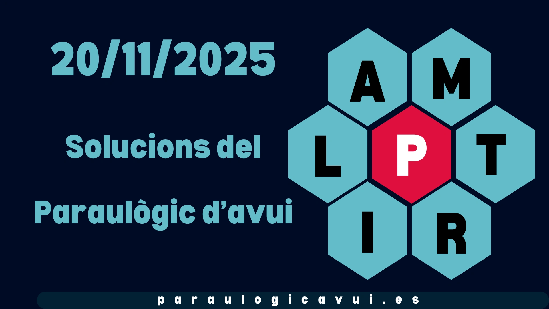 20/11/2025 Solucions del Paraulògic d’avui Tutis