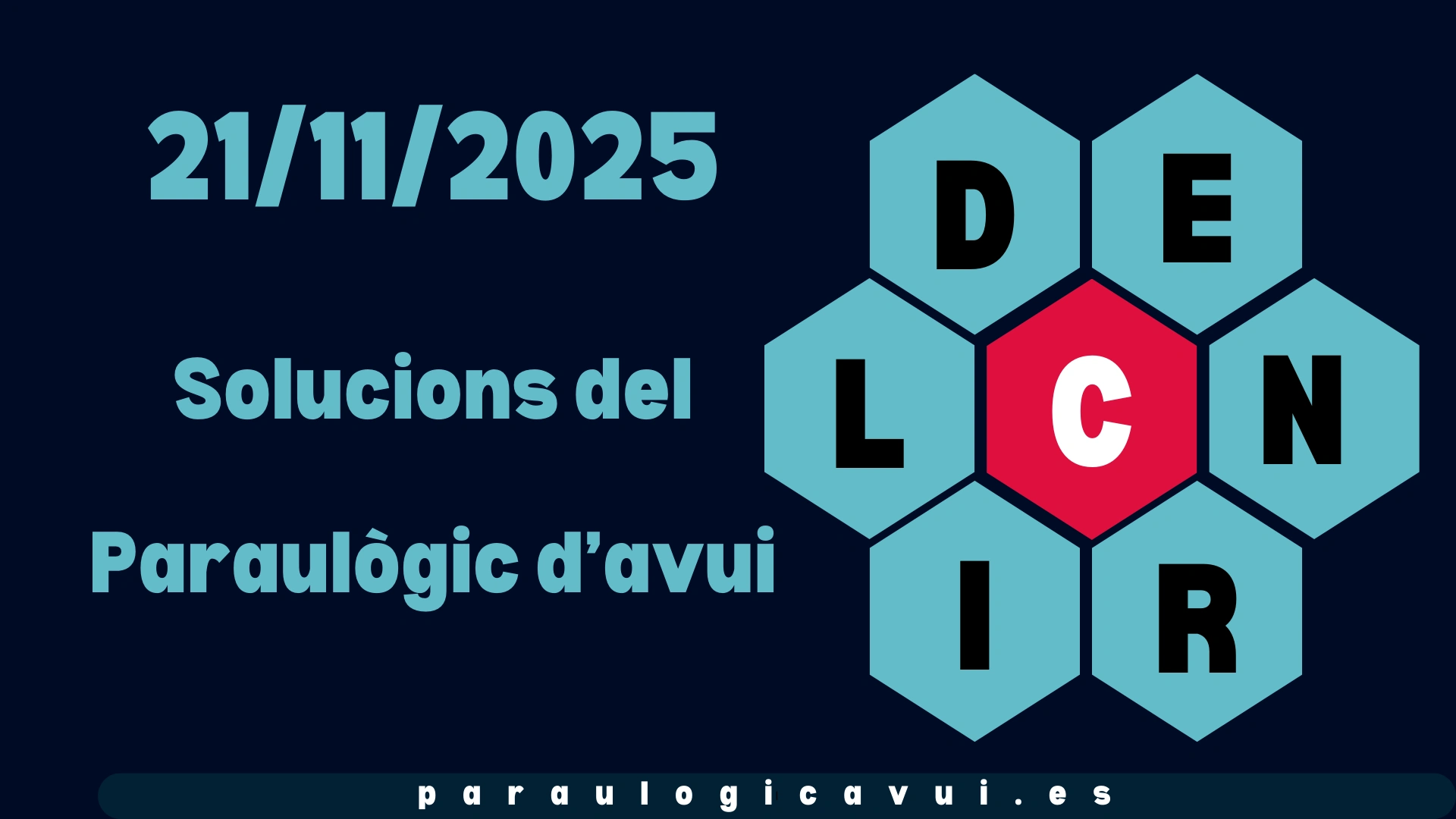 21/11/2025 Solucions del Paraulògic d’avui Tutis