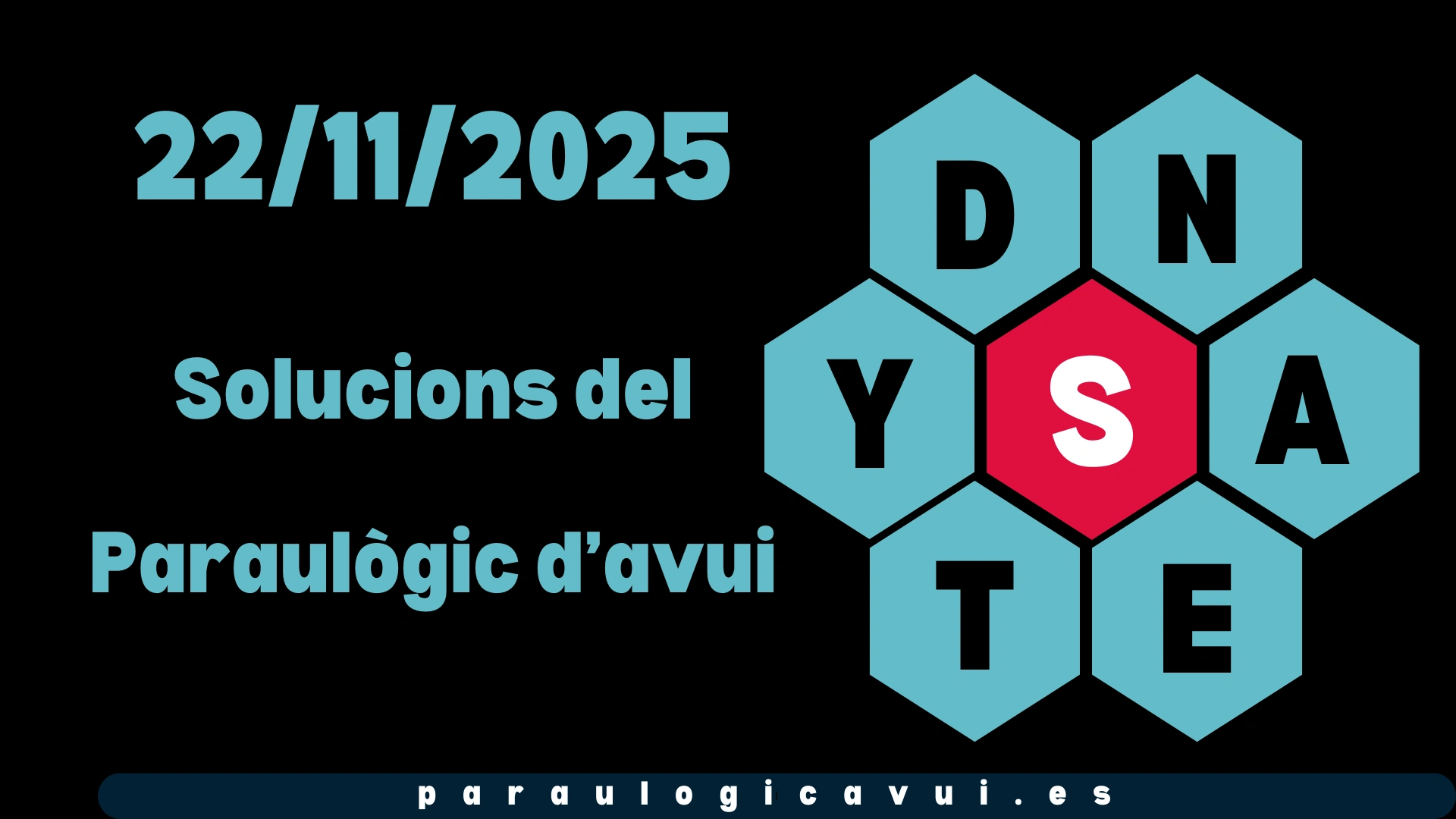 22/11/2025 Solucions del Paraulògic d’avui Tutis
