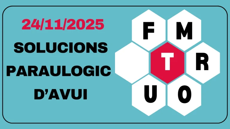 24/11/2025 Solucions del Paraulògic d’avui Tutis
