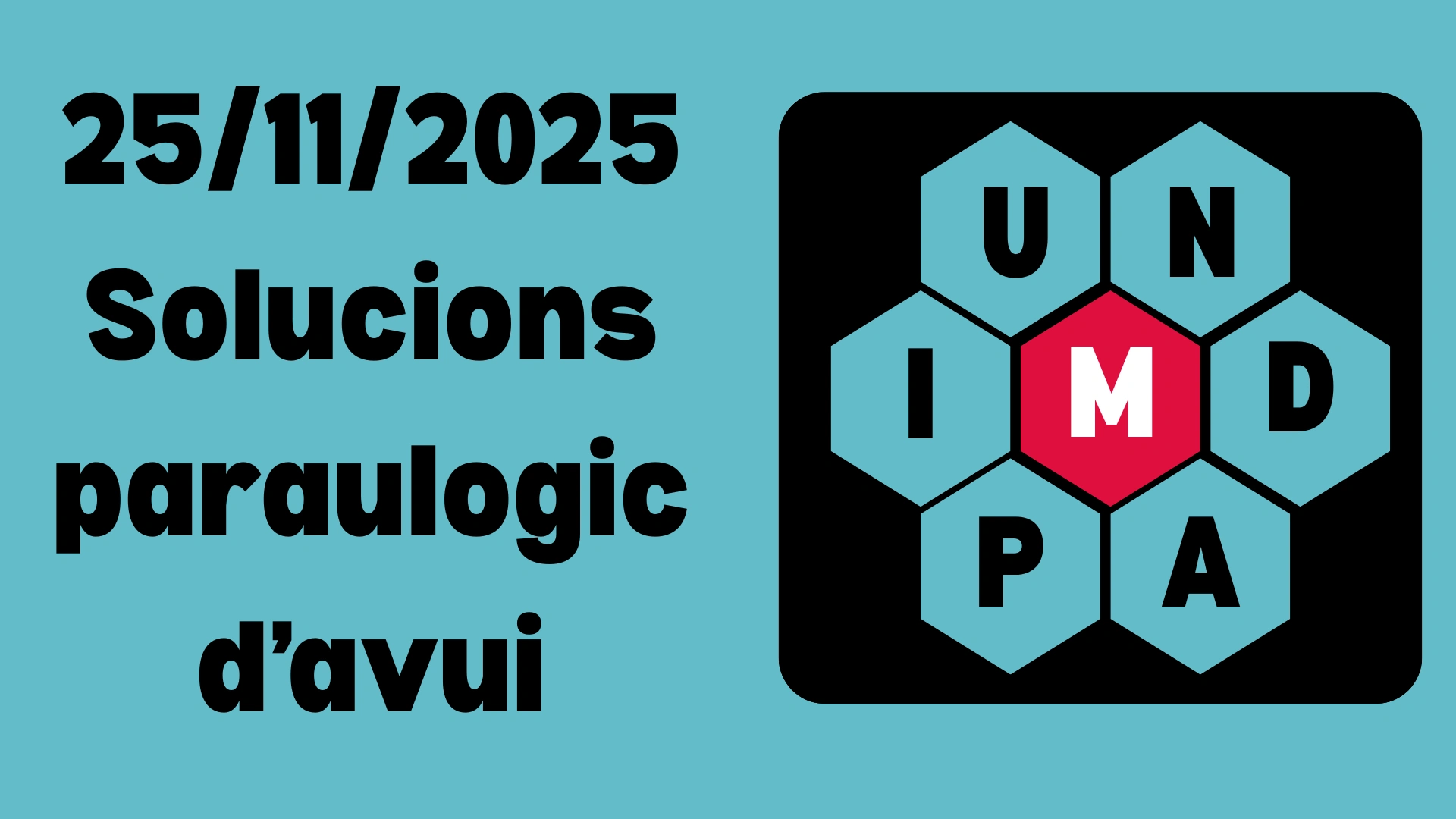 25/11/2025 Solucions del Paraulògic d’avui Tutis