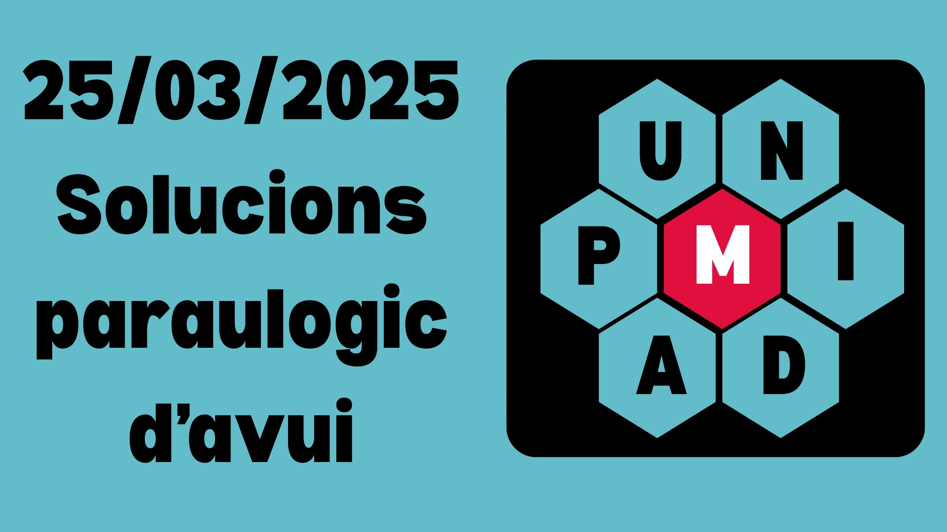25/11/2025 Solucions del Paraulògic d’avui Tutis