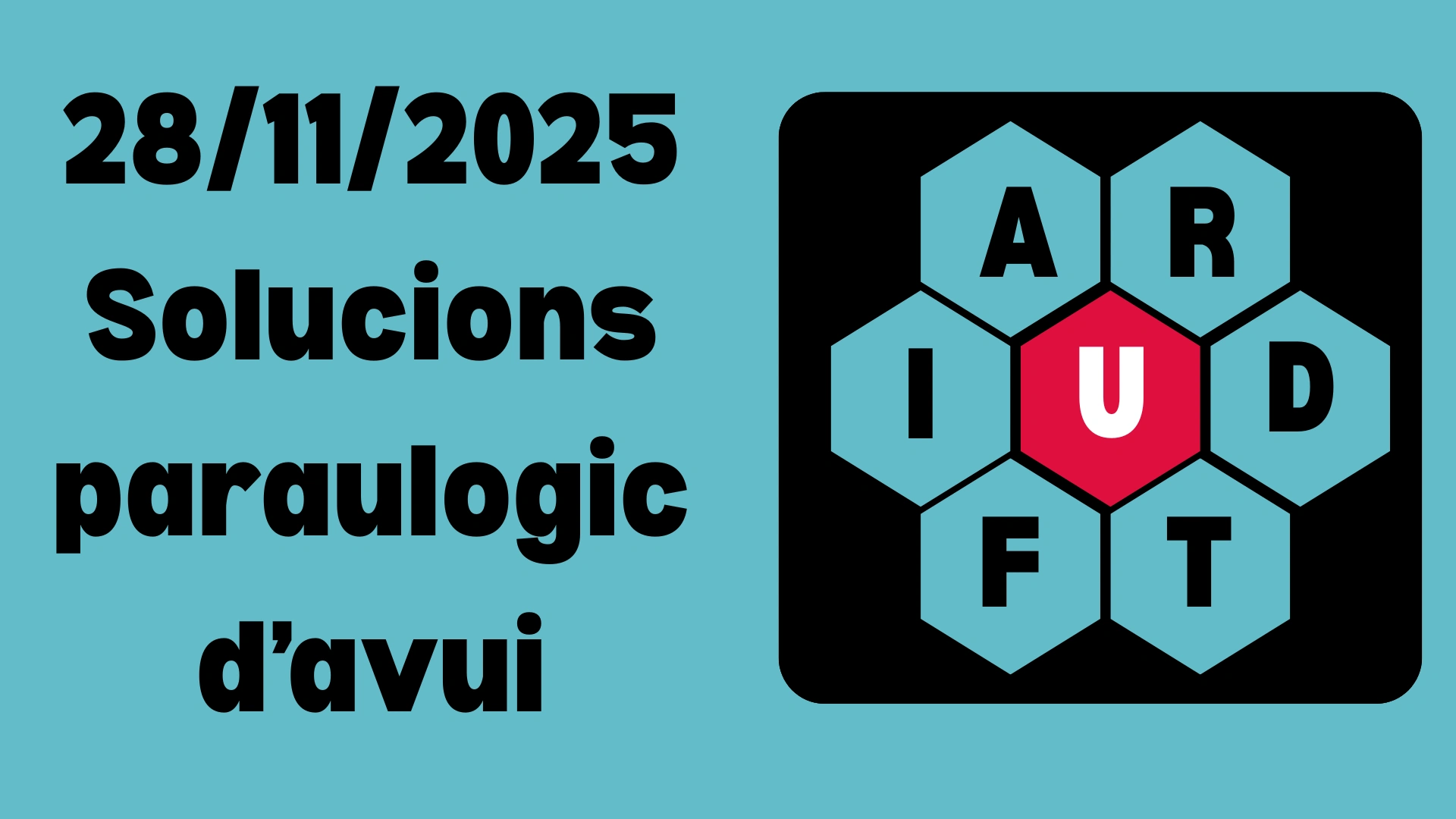 28/11/2025 Solucions del Paraulògic d’avui Tutis