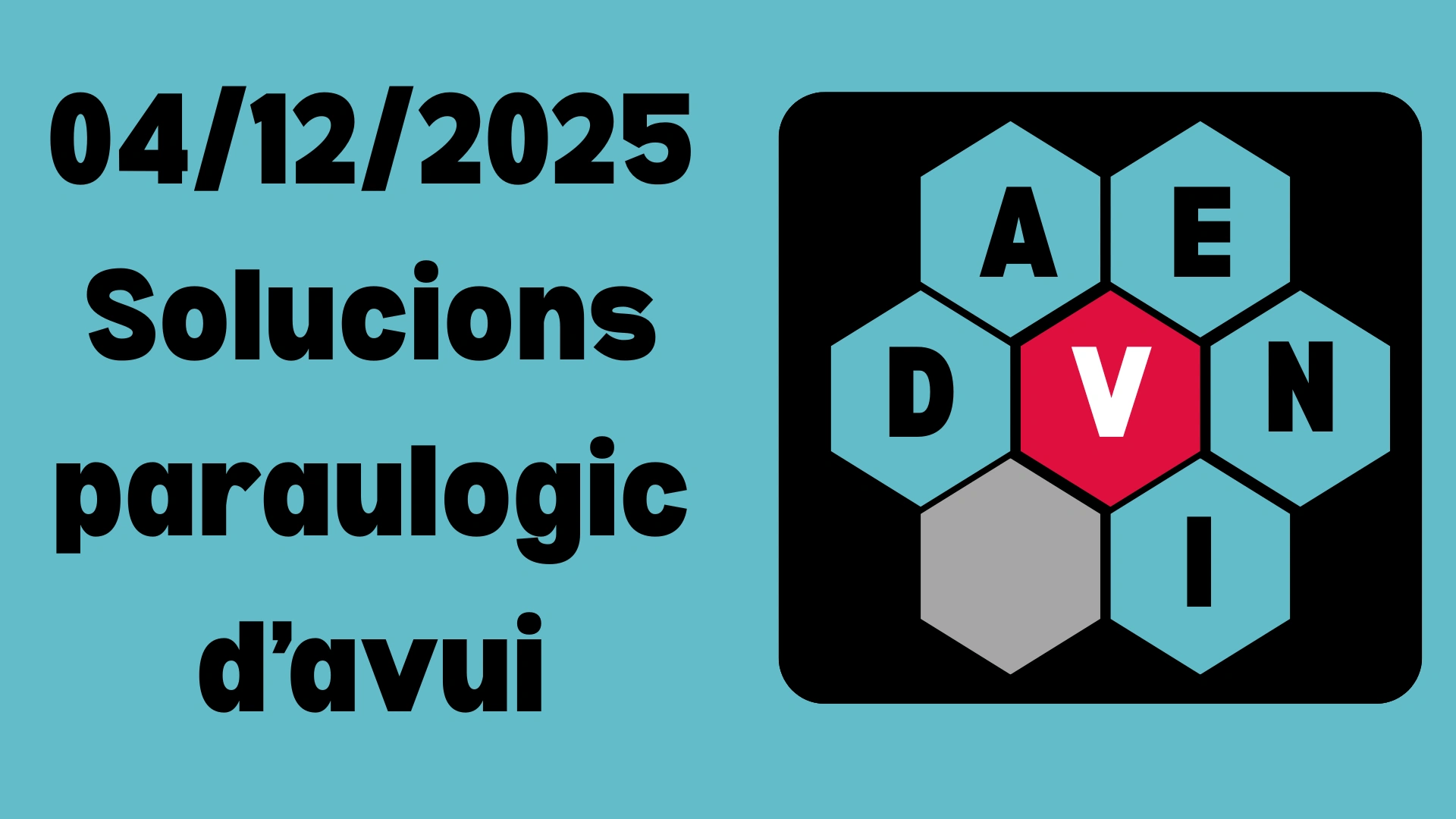 04/12/2025 Solucions paraulogic d’avui