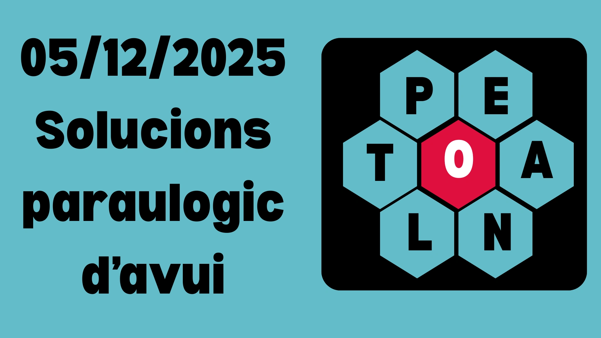 05/12/2025 Solucions paraulogic d’avui