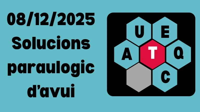 08/12/2025 Solucions paraulogic d’avui