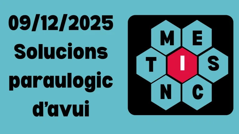 09/12/2025 Solucions paraulogic d’avui