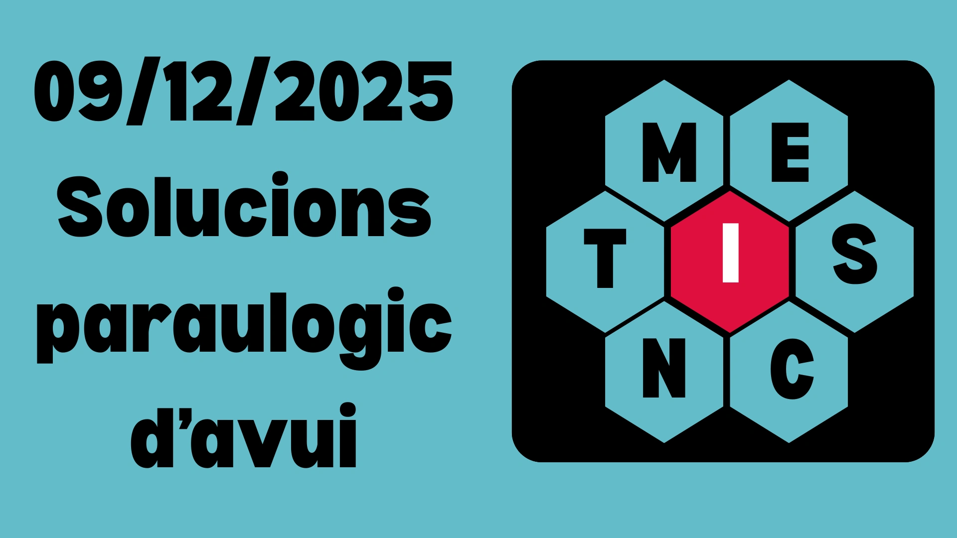 09/12/2025 Solucions paraulogic d’avui