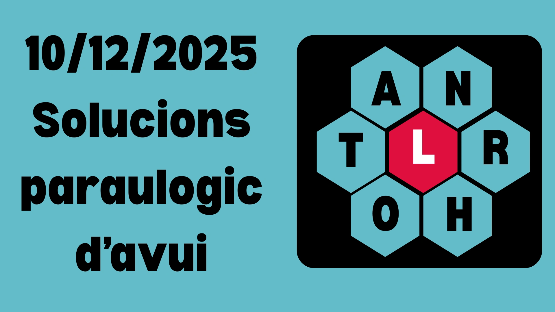 10/12/2025 Solucions paraulogic d’avui