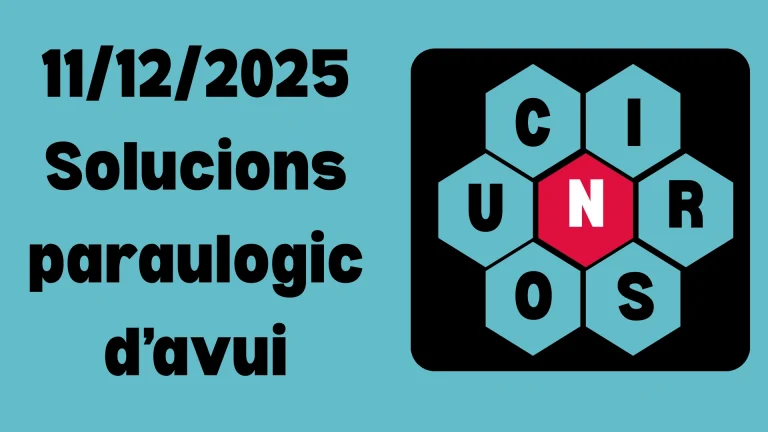 11/12/2025 Solucions paraulogic d’avui