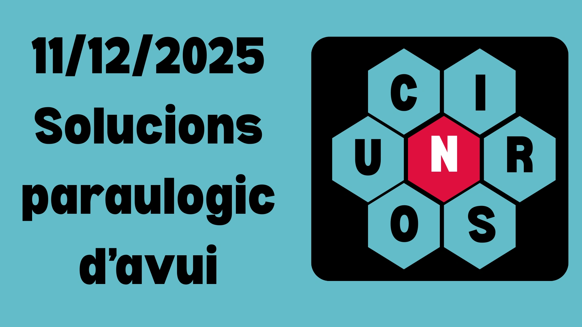 11/12/2025 Solucions paraulogic d’avui