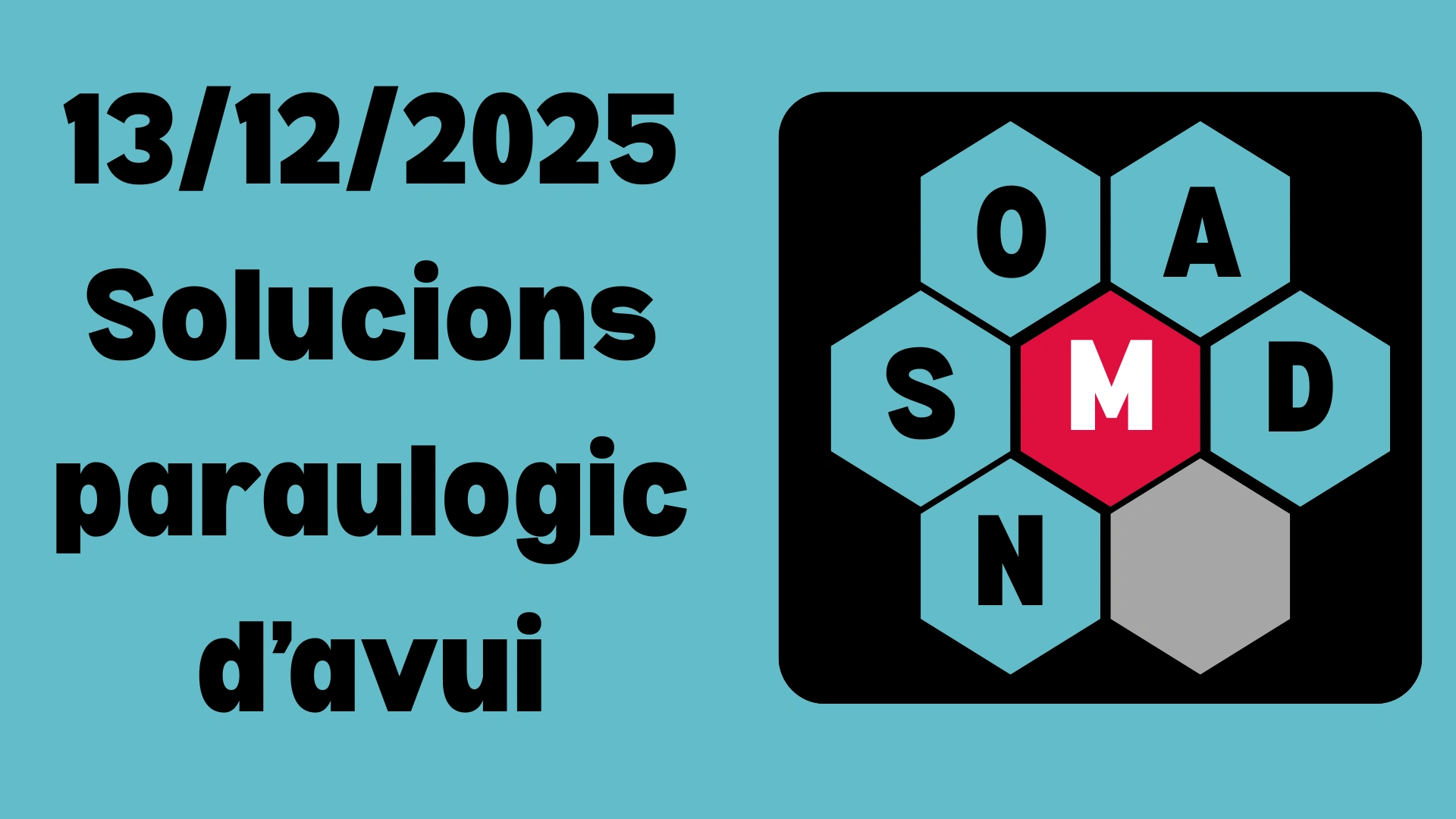 13/12/2025 Solucions paraulogic d’avui