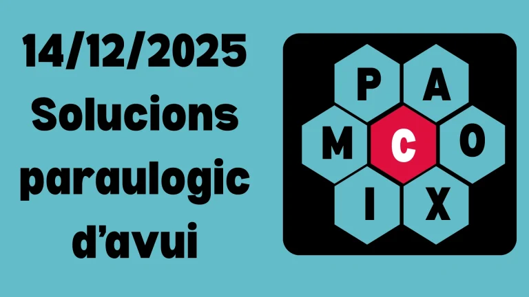 14/12/2025 Solucions paraulogic d’avui