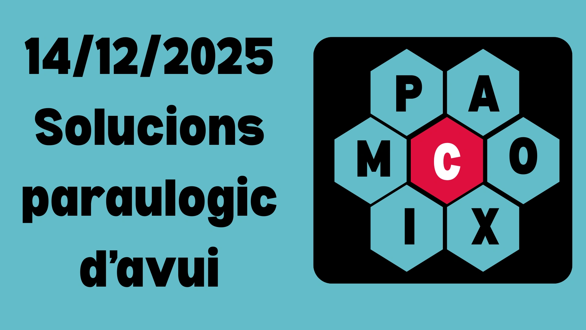 14/12/2025 Solucions paraulogic d’avui