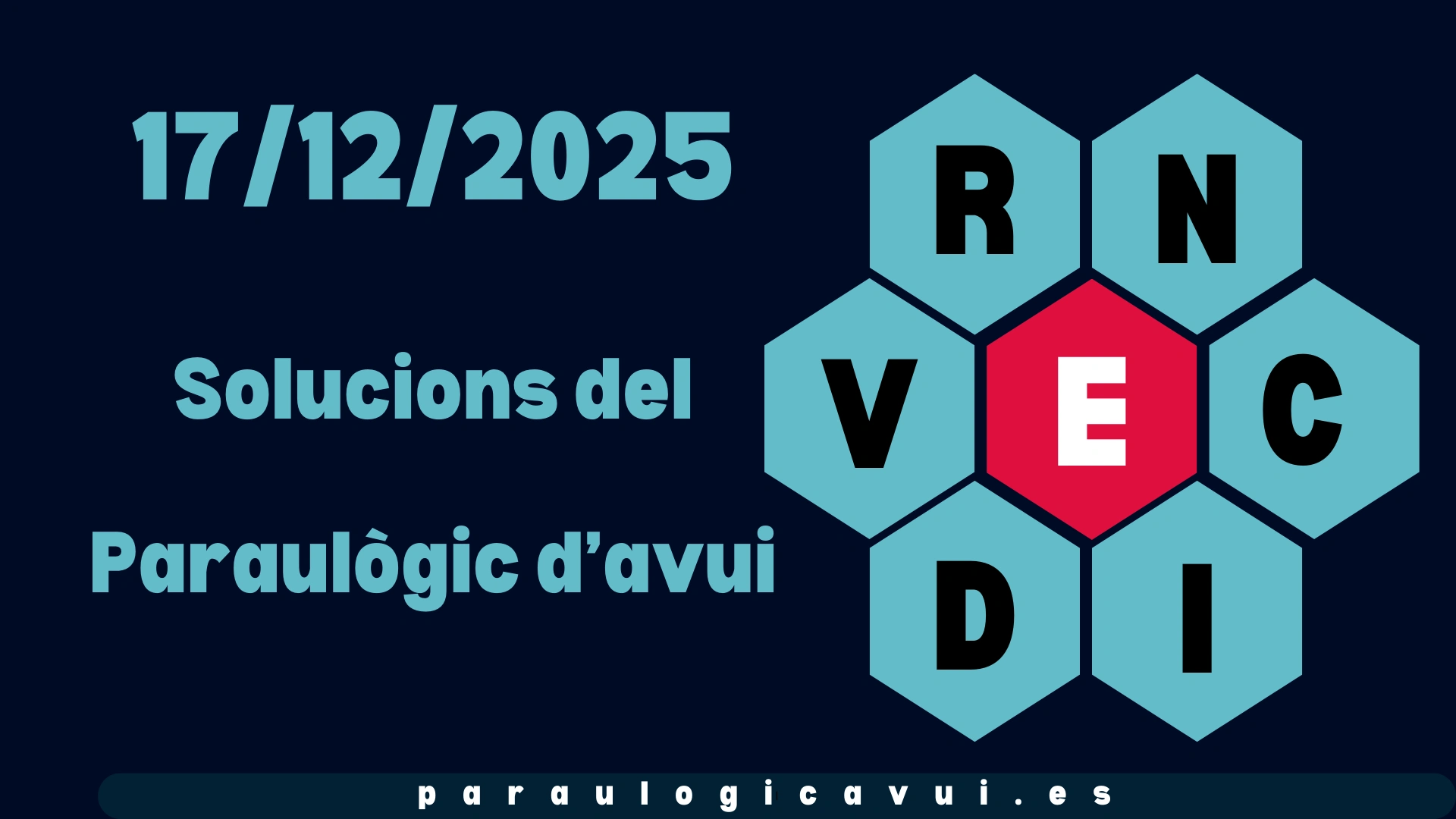 17/12/2025 Solucions del Paraulògic d’avui